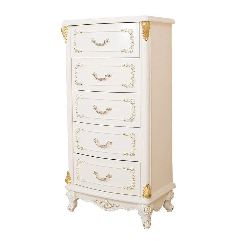Glam Style Bedroom Storage Chest Eenkleurig Wood Lingerie Chest Drawers 23l