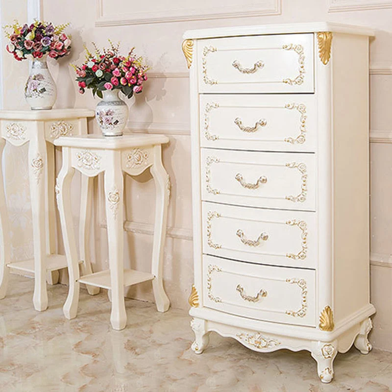 Glam Style Bedroom Storage Chest Eenkleurig Wood Lingerie Chest Drawers 23l