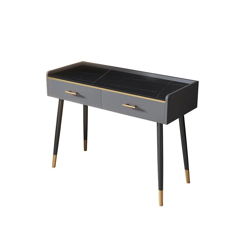 Grey Vanity Bedroom Stone Top Make-up Vanity Storage Drawers 24l