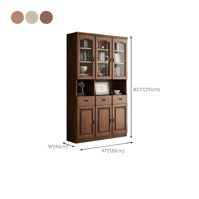 Grooves Handle Storage Cabinet Stevig Wood Cabinet Drawer Walnut