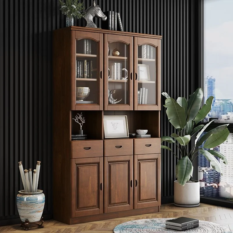 Grooves Handle Storage Cabinet Stevig Wood Cabinet Drawer Walnut