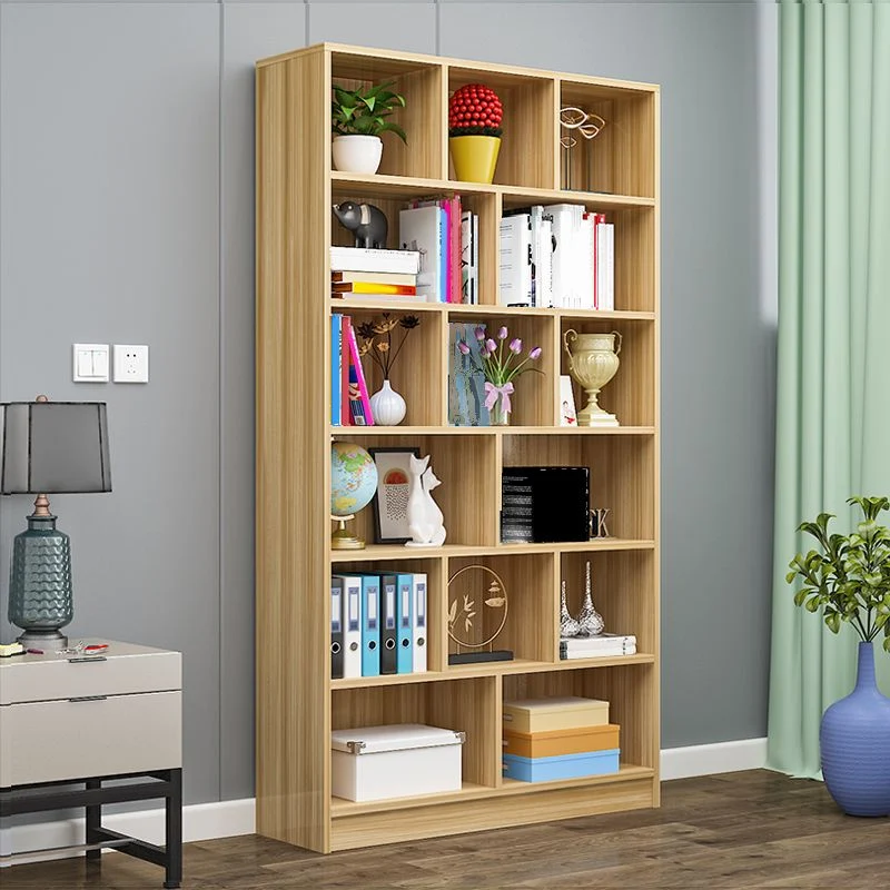 71" H X 9.5" W Hedendaags Bookshelf Wooden Closed Back Bookcase Rectangular Shelves 23