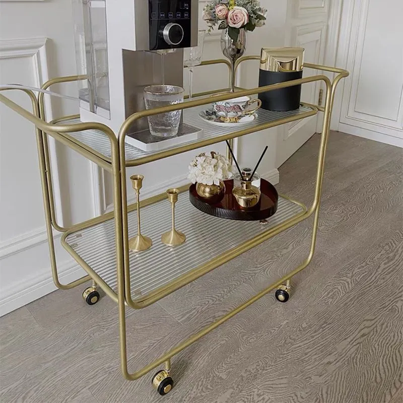 Hedendaags Double Tier End Table Rectangular Corner Table Storage