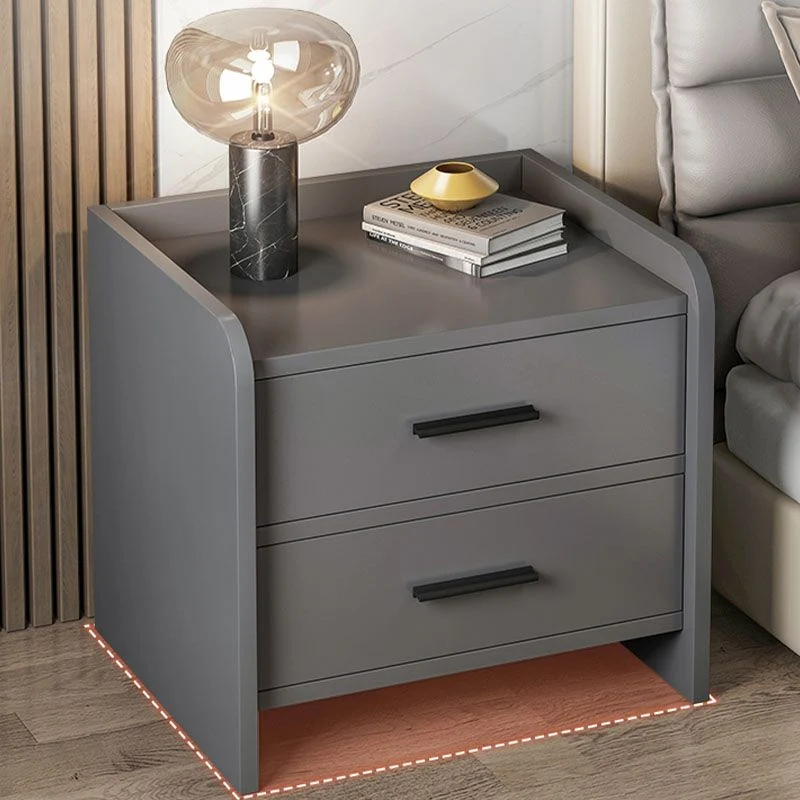Hedendaags Manufactured Wood Night Table Drawer Storage Bedside Cabinet Drawers Red