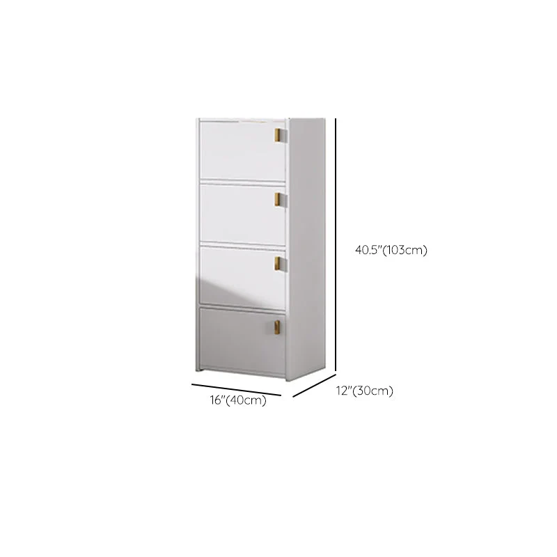 Hedendaags Rectangle Chest White Wood Storage Cabinet Drawer 15
