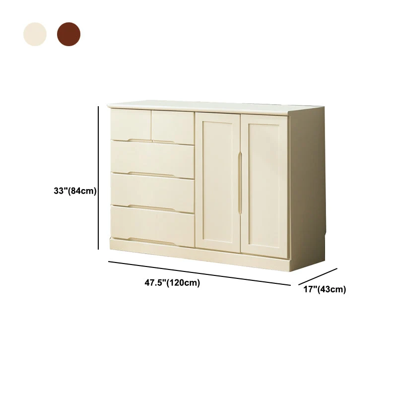 Hedendaags Solid Wood Chest Bedside Storage Chest Drawers and Doors 31l