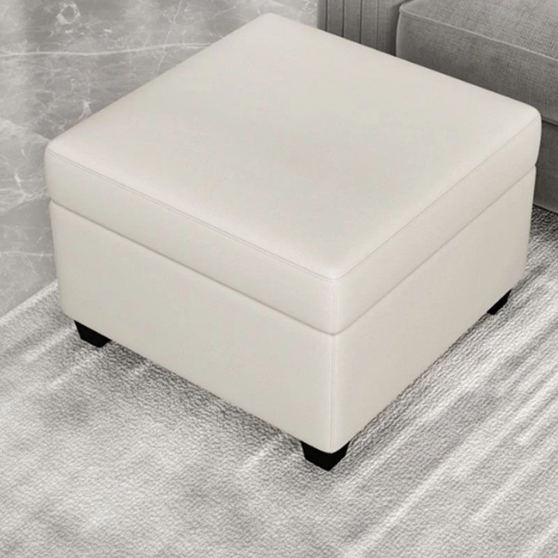 Hedendaags Storage Ottomans Square Leather Storage Ottomans Legs Dark