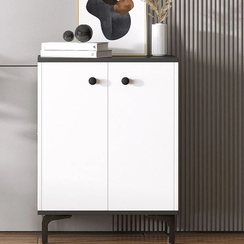 Hedendaags White Storage Chest Dresser Wood Combo Dresser Drawers and Doors 24l