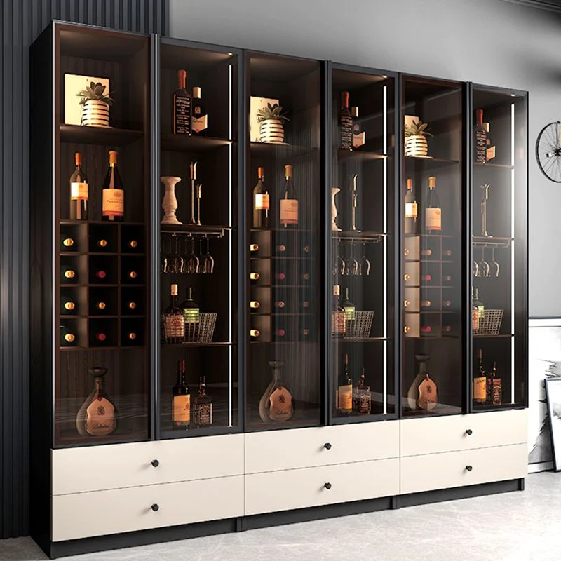 Hedendaags Wood Display Cabinet Multi-shelf Buffet Cabinet Doors Dining Room Https