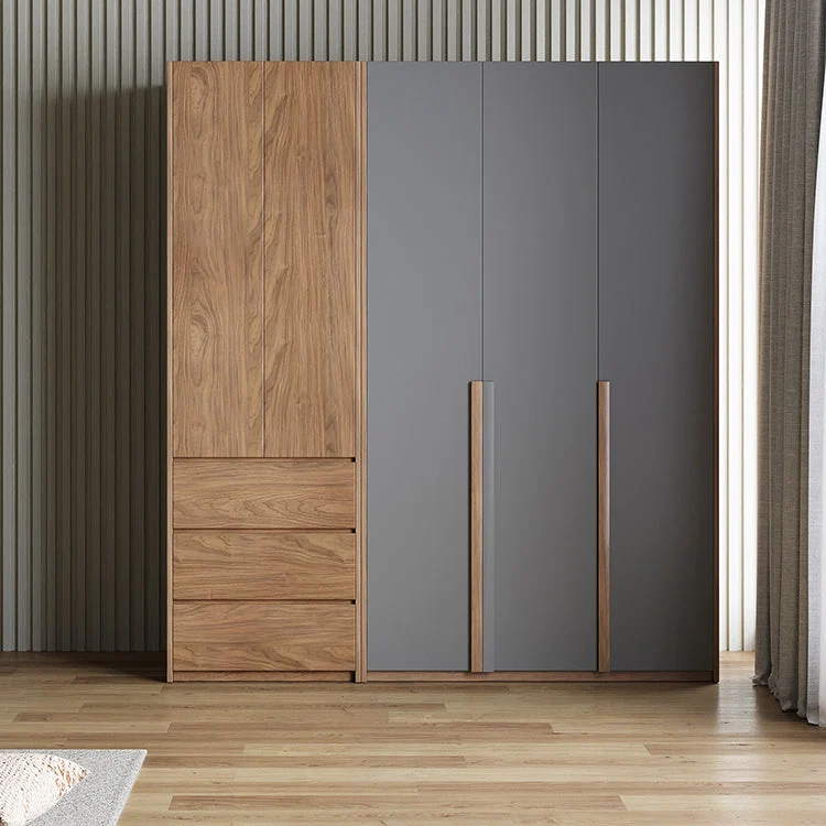 Hinged Houtsoort Wardrobe Closet Drawer Modern Storage Cabinet None