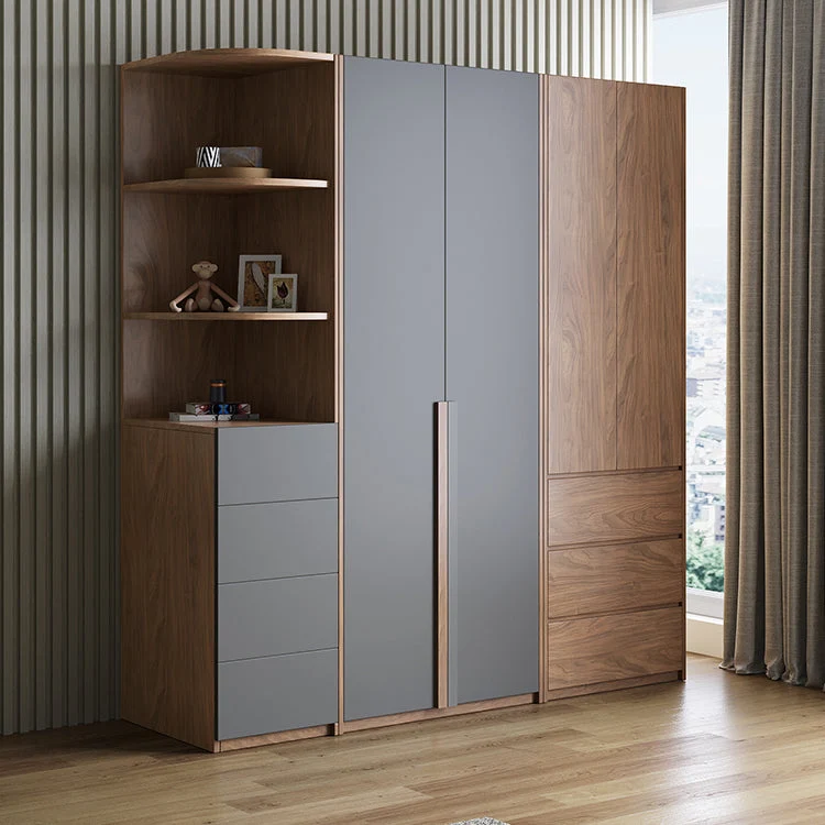 Hinged Houtsoort Wardrobe Closet Drawer Modern Storage Cabinet None