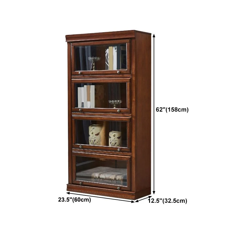 hout Closed Back Standard Bookcase Contemporary Cabinet Included Bookshelf 23