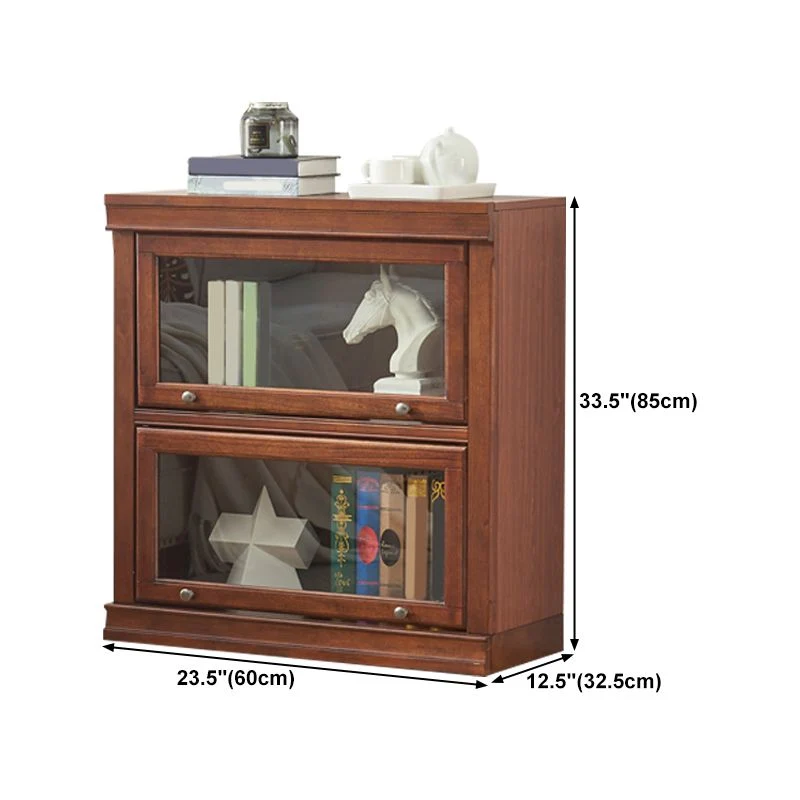 Hout Closed Back Standard Bookcase Contemporary Cabinet Included Bookshelf 23