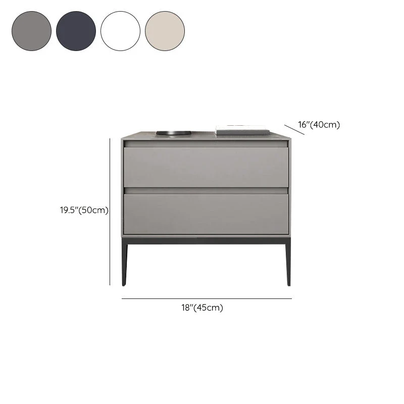 Houten Bedside Cabinet Contemporary Bed Nightstand Drawers 18l