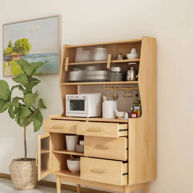 Luxueus Rectangle Storage Sideboard Wooden Cabinet Sideboard Drawers and Doors 33l