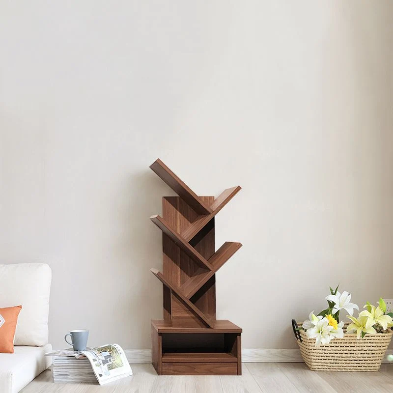 Manufactured Wood Corner Bookshelf Eigentijds Closed Back Vertical Bookcase 14