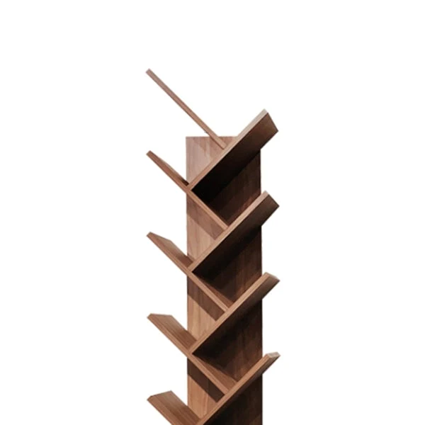Manufactured Wood Corner Bookshelf Eigentijds Closed Back Vertical Bookcase 14