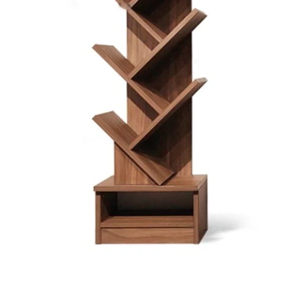 Manufactured Wood Corner Bookshelf Eigentijds Closed Back Vertical Bookcase 14