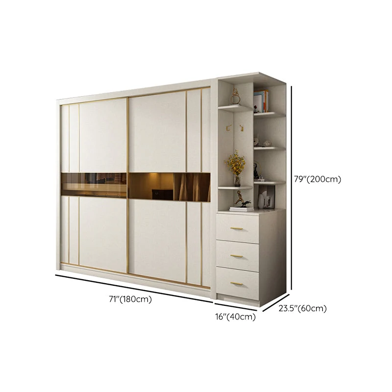 Manufactured Wood Melkwit Wardrobe Modern Cabinet Sliding Doors 47l