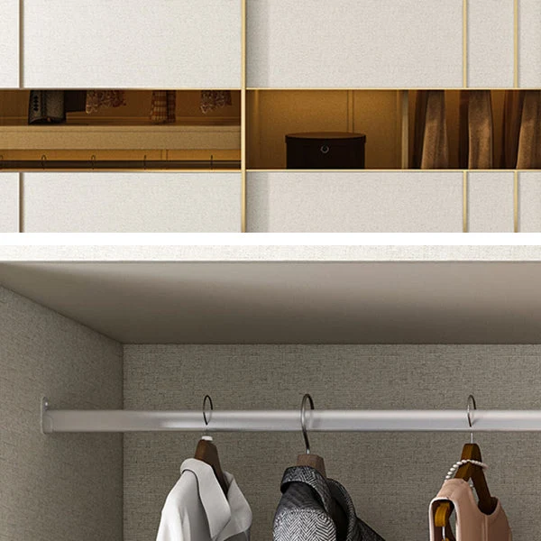 Manufactured Wood White Wardrobe Hedendaags Cabinet Sliding Doors 47l