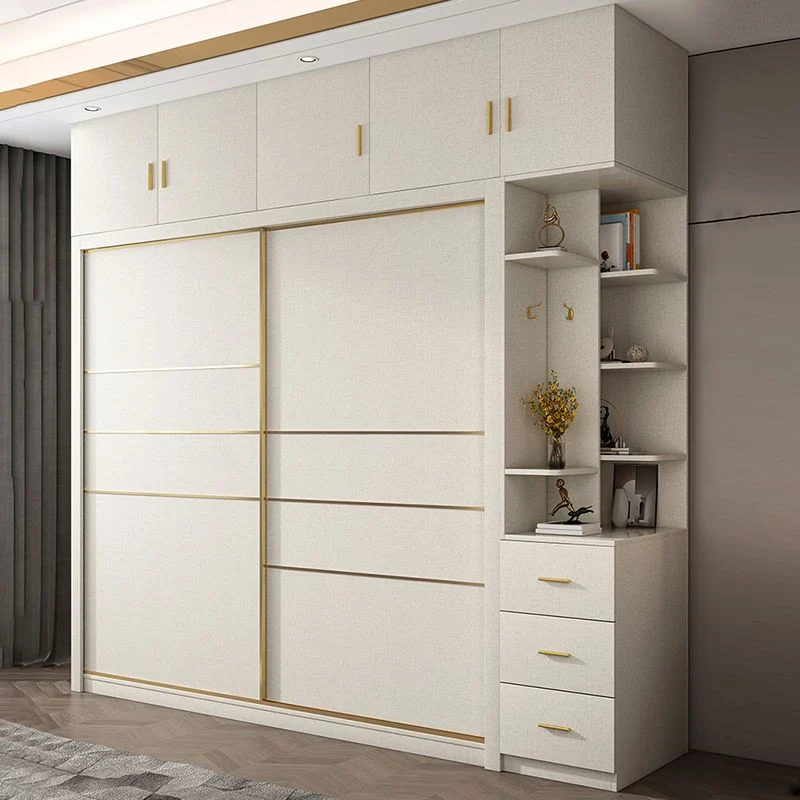 Manufactured Wood White Wardrobe Hedendaags Cabinet Sliding Doors 47l