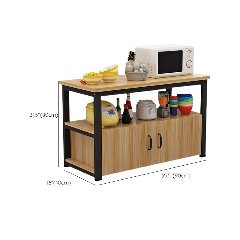 MDF and Rvs Kitchen Table Storage Cabinets Kitchen Cart Black/White Base 28l