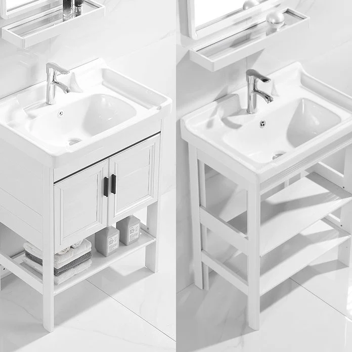 Melkwit Vanity Sink Doors Drawer Faucet Storage Shelf Vanity Mirror 17l