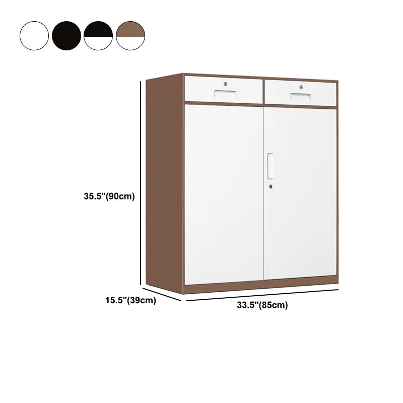 Metaal Filing Cabinet Fire-Resistant File Cabinet Drawers Gray