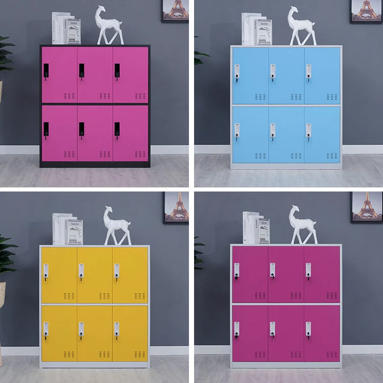 Metal Non-Hanging Armoire Contemporain Storage Cabinet Hinged Doors Yellow