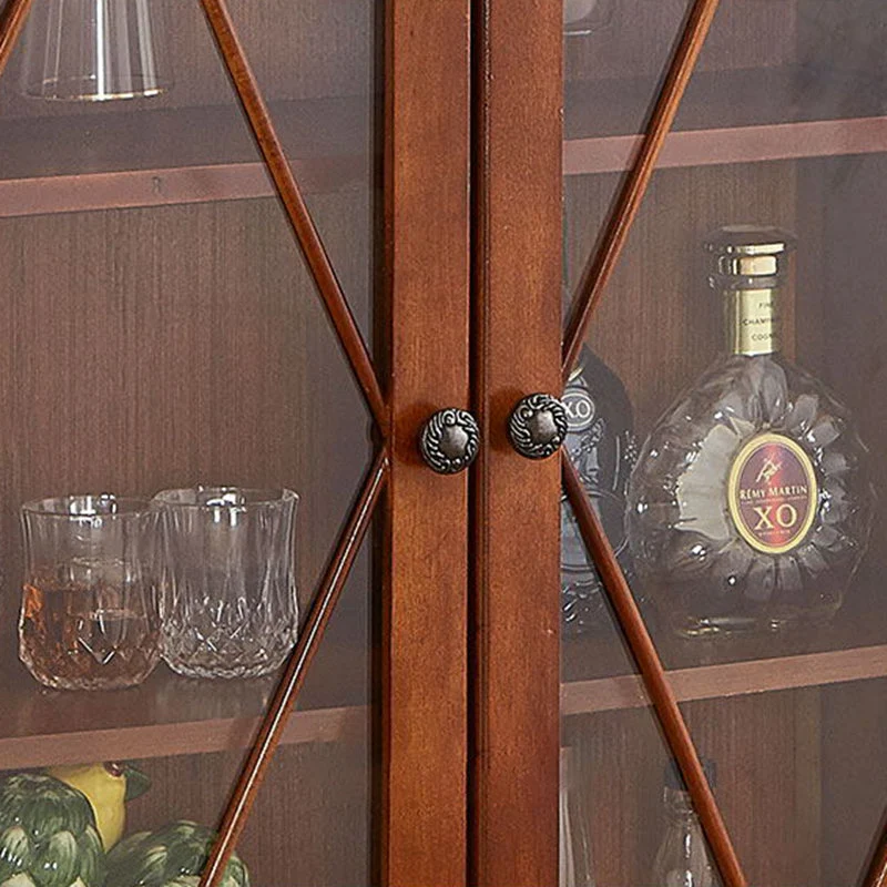 Mid-Century Actueel Display Stand Rubberwood Display Cabinet Doors Dining Room 18