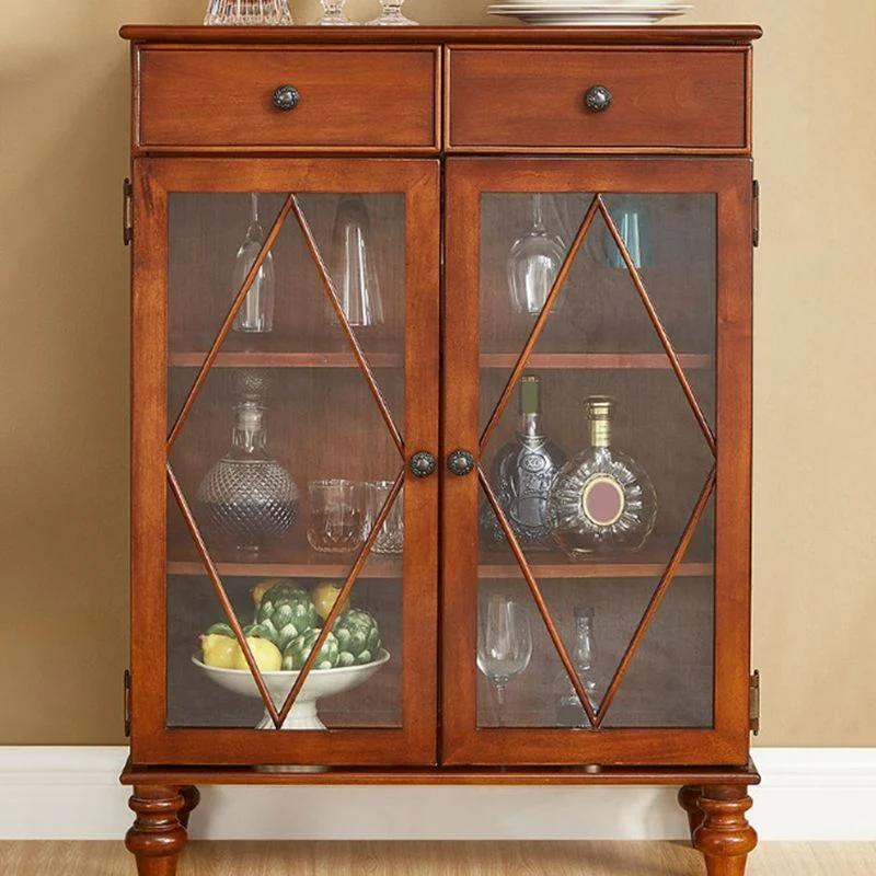 Mid-Century Actueel Display Stand Rubberwood Display Cabinet Doors Dining Room 18