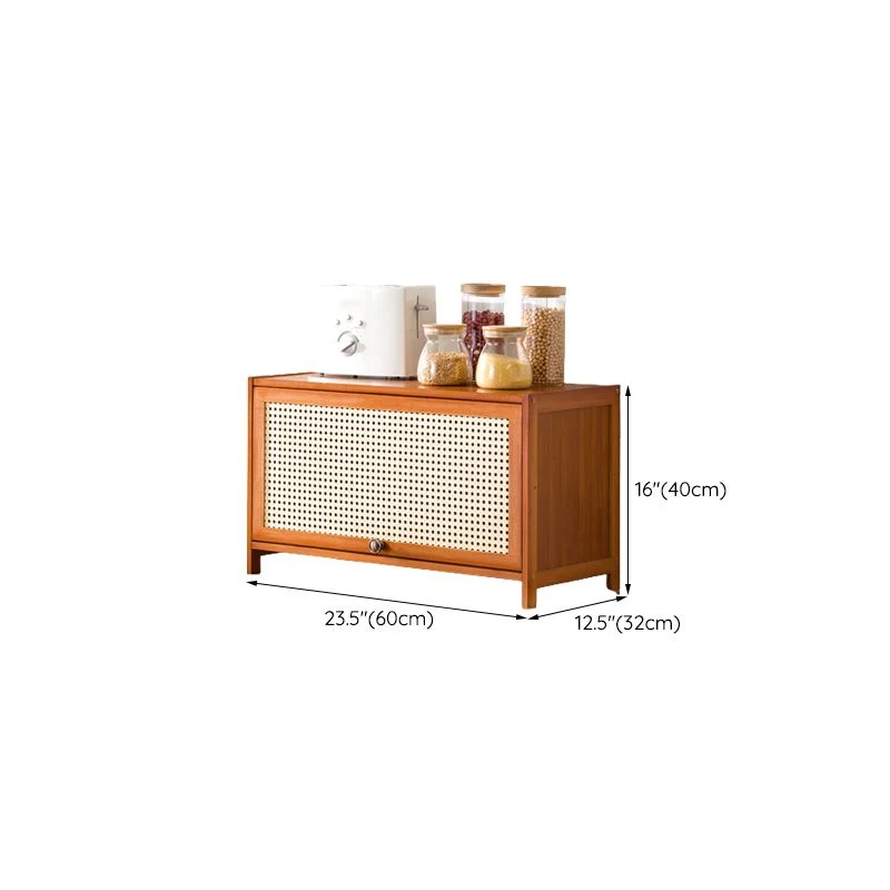 Mid-Century Actueel Rectangle Cabinet Wicker&Rattan Doors 23