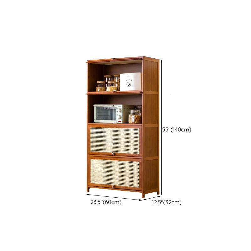 Mid-Century Actueel Rectangle Cabinet Wicker&Rattan Doors 23