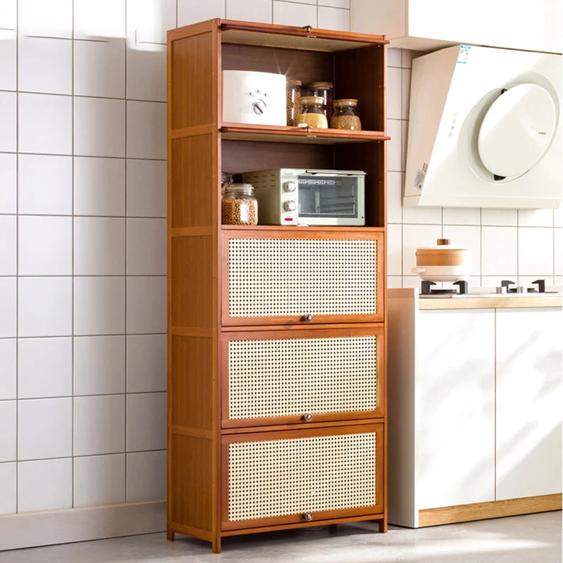 Mid-Century Actueel Rectangle Cabinet Wicker&Rattan Doors 23