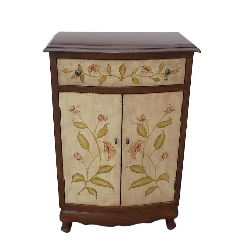 Mid-Century Actueel Rectangle Cabinet Wood Side Cabinet Drawer Beige