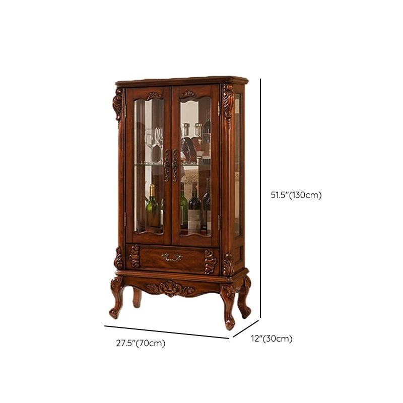 Mid-Century Contemporain Curio Cabinet Birch Display Cabinet Doors Dining Room 20l