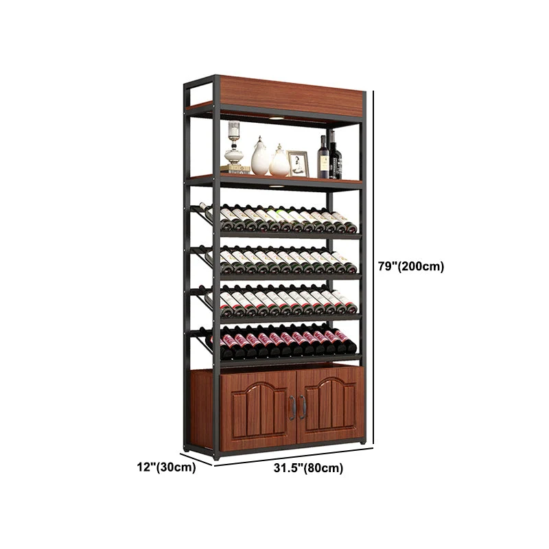 Mid-Century Modern Wine Holder Floor Uni Wood Wine Rack Shelf 31