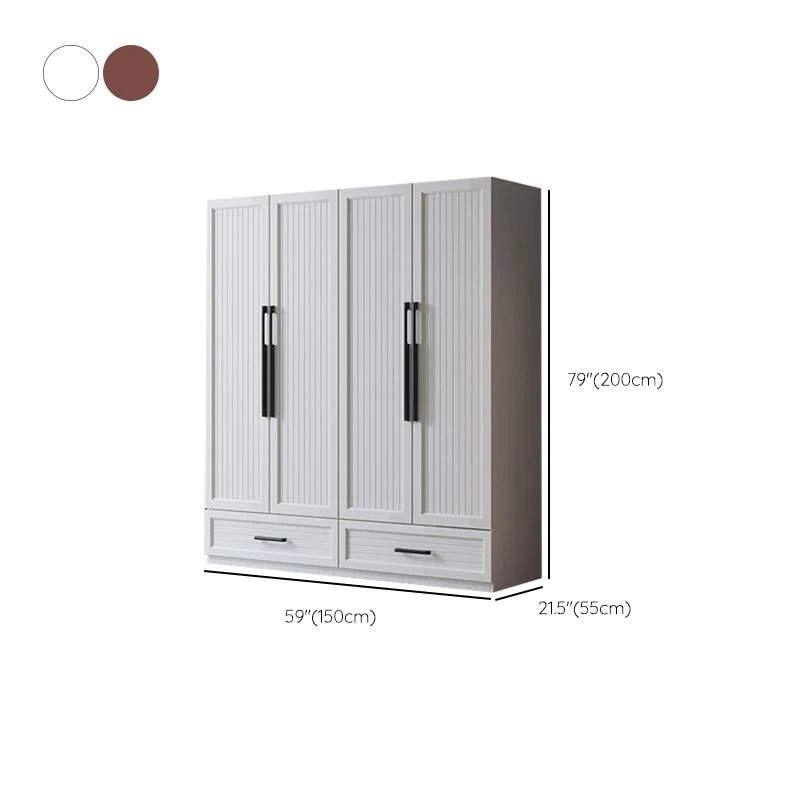 Modern Aluminum Combinatieproduct Wardrobe Freestanding Wardrobe Self Close Drawers 31l