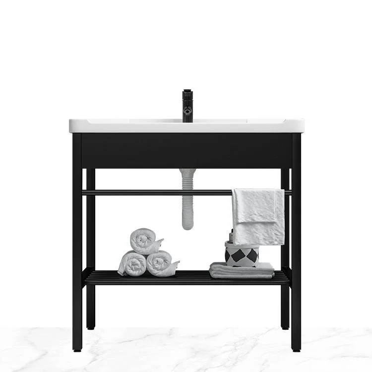 Modern Bathroom Sink Vanity Metalen Frame Shelving Included Freestanding Sink Vanity 20l