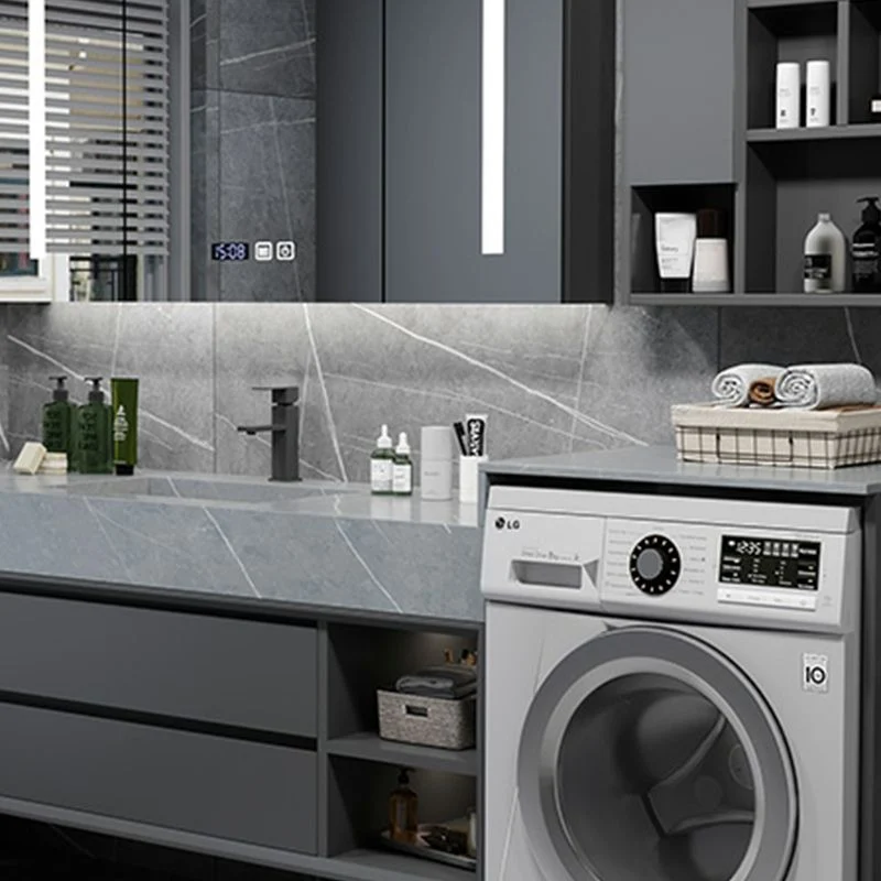 Modern Bathroom Sink Vanity Natuurhout Mirror Vanity Cabinet Storage Shelving 47l
