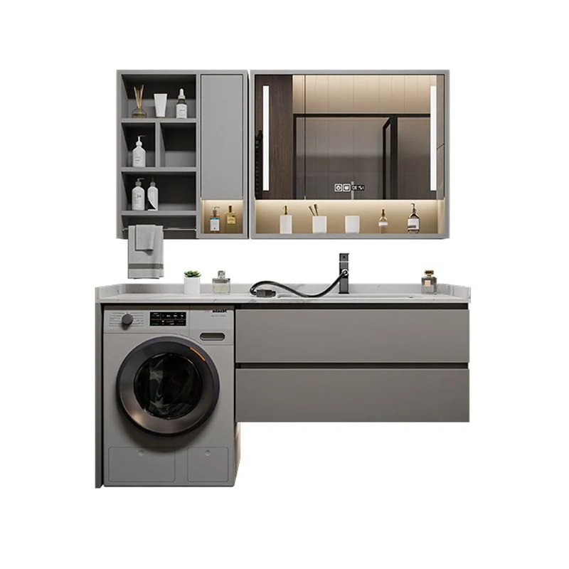 Modern Bathroom Sink Vanity Natuurhout Mirror Vanity Cabinet Storage Shelving 47l