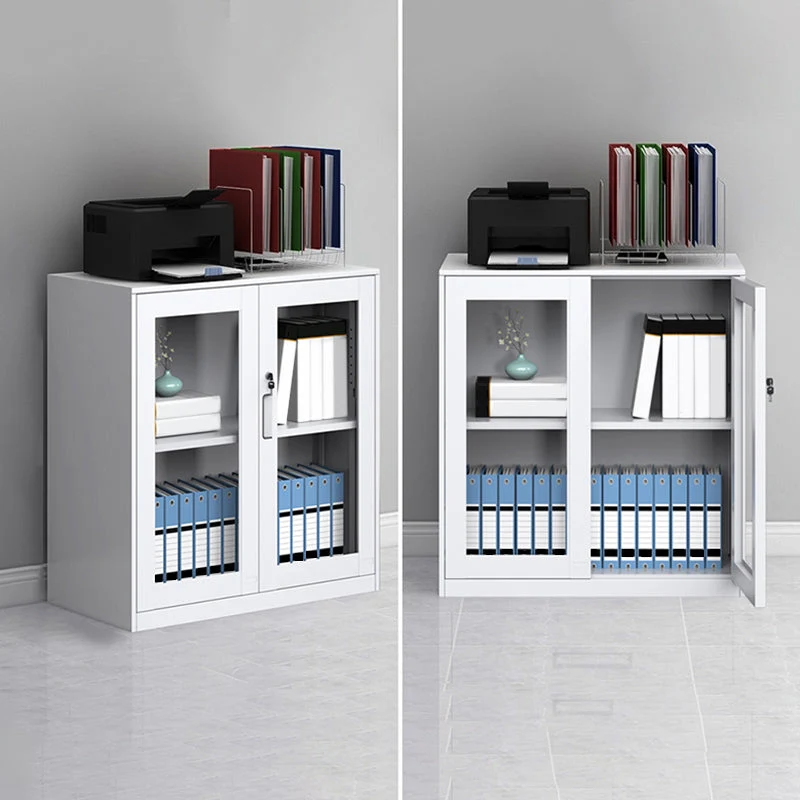 Modern Cabinet Metaal Adjustable Storage Shelves Lateral Filing Cabinet White