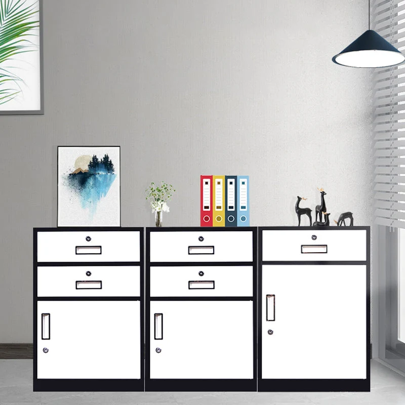 Modern Cabinet Metaal Locking Drawers and Storage Vertical File Cabinet White