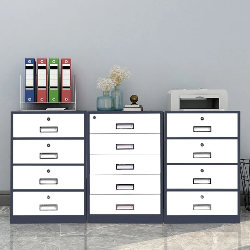Modern Cabinet Metaal Locking Drawers and Storage Vertical File Cabinet White