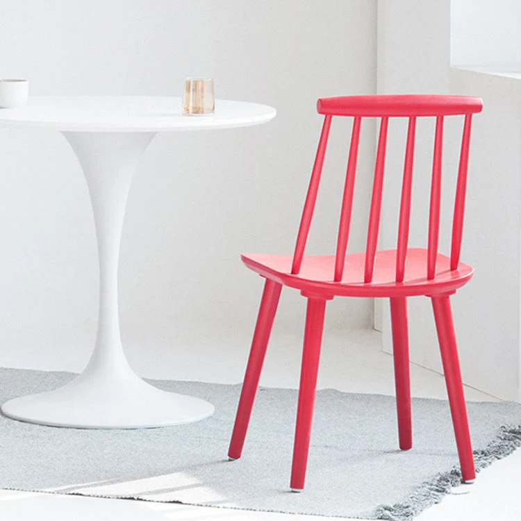 Modern Chair Dining Armless Chairs Van hout Legs Kitchen Red
