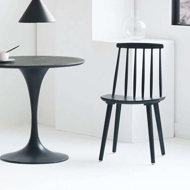 Modern Chair Dining Armless Chairs Van hout Legs Kitchen Red
