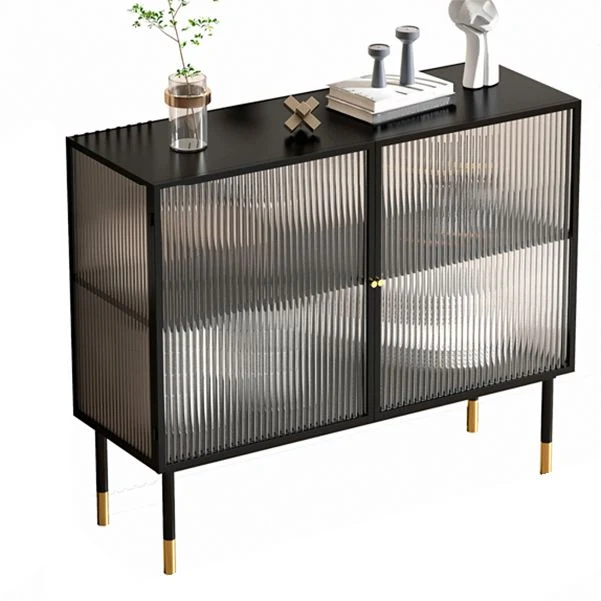 Modern China Cabinet Glass Doors Van metaal Storage Cabinet Dining Room 31l