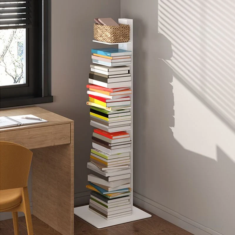 Modern Closed Back Vertical Bookshelf Metaal Shelves Included Bookcase 15