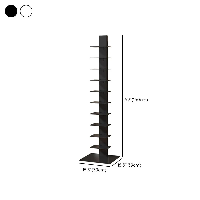 Modern Closed Back Vertical Bookshelf Metaal Shelves Included Bookcase 15
