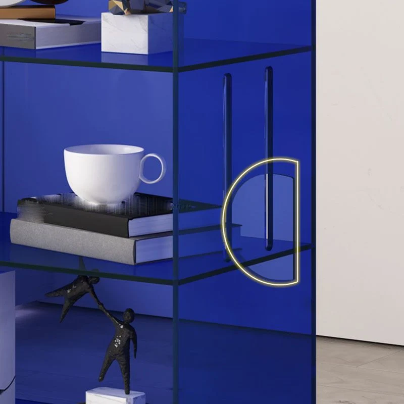 Modern Closed Back Vertical Bookshelf Plexiglas Bookcase Shelves 10l